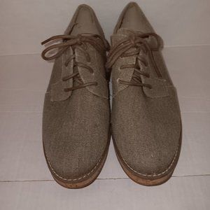 14TH & UNION WOMEN'S CANVAS CORK OXFORD LACE UP SHOES
